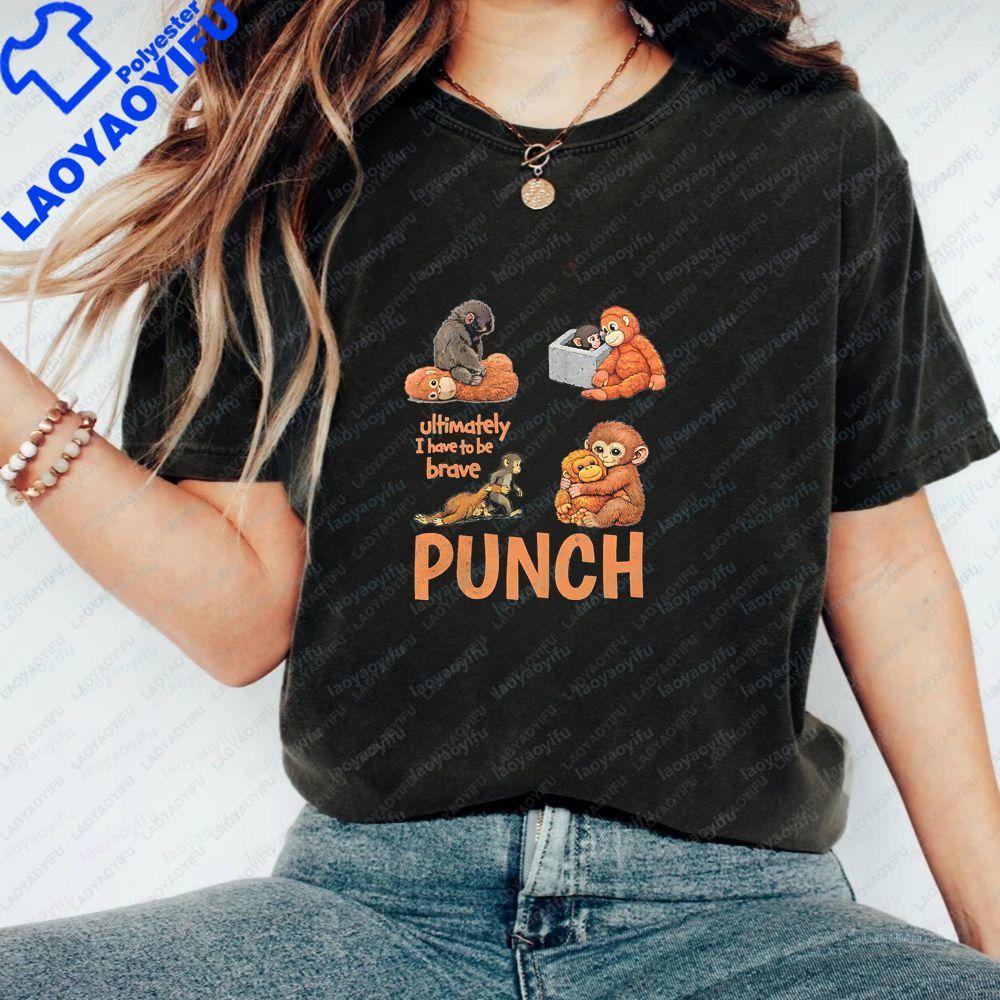 Baby Punch Monkey Printed Top with A Trendy Original Streetwear Design Suitable for Both Unisex and WoUnisex Large Size Tshirt