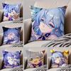 Gra H-Honkai Star Rail R-ROBIN Poszewka na poduszkę Antyroztoczowa poszewka na poduszkę Niewidoczny zamek Jedwabisty krótki plusz Pokrowiec na poduszkę na sofę