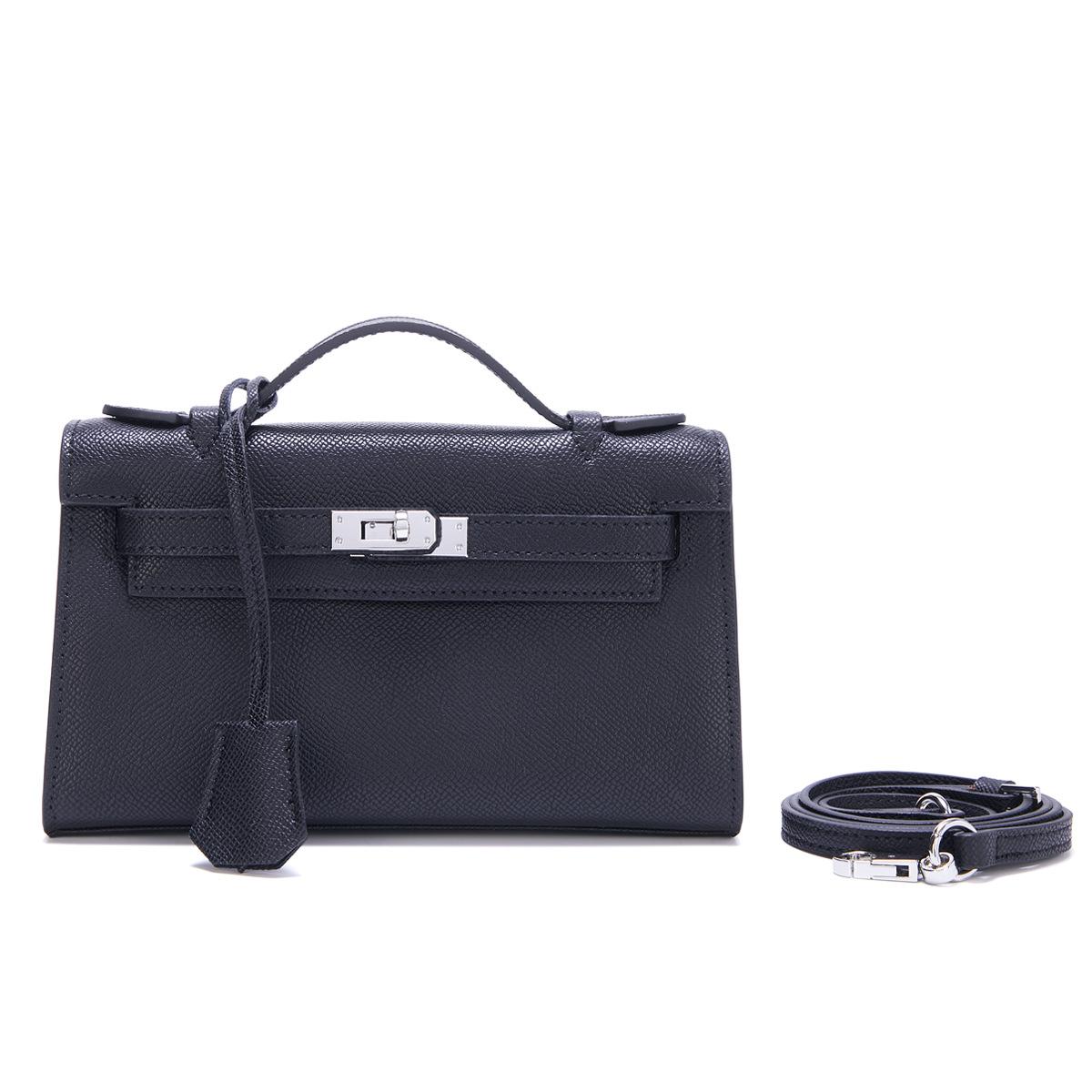 

2025 Новая сумка с рисунком пальмы Kai Generation Fashion Texture из натуральной кожи и коровьей кожи с диагональным поперечным ремешком на одно плечо 22x8x14cm чёрный