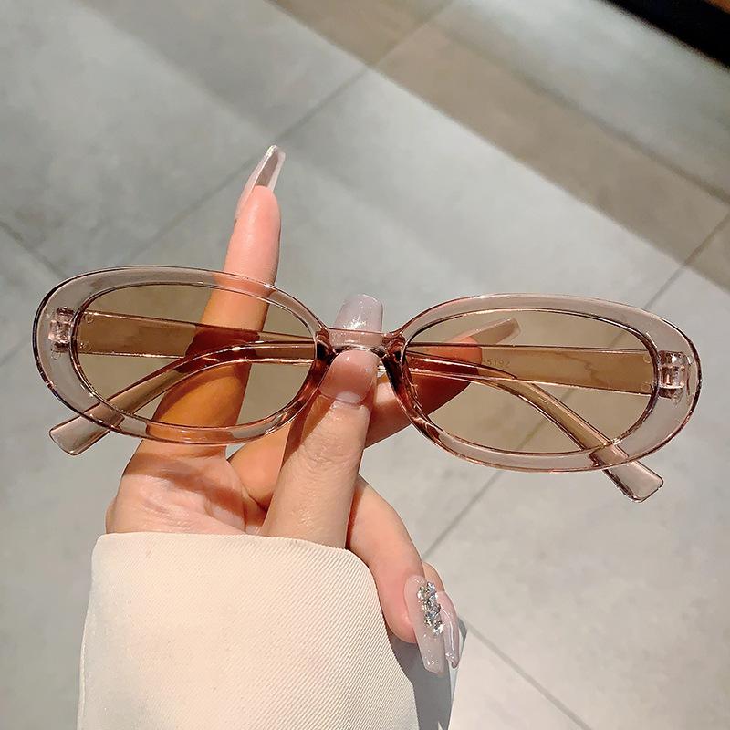 Classic Vintage Oval Sunglasses Women For Men Sun Glasses Luxury Brand Designer Punk Popular Hip Hop Milk Cow Eyeglasses Uv400