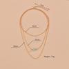 Personalized irregular natural stone multi-layer pendant necklace necklace 3-piece set