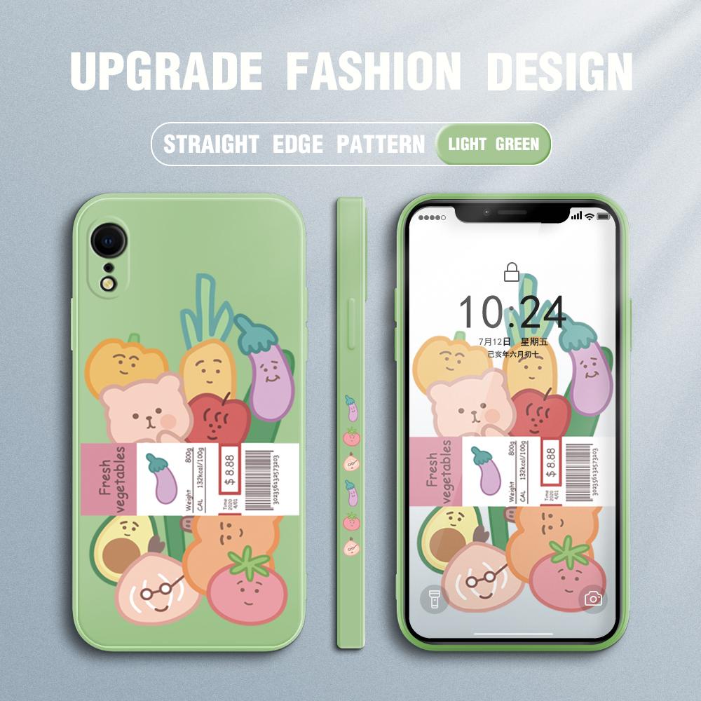 Cartoon Vegetables Phone Case for Redmi Xiaomi POCO Note 10 Pro 9 9A 9T 10C 8 7 11 Lite 5G X3 M3 Square Edge Soft Full Camera Protect Cover Cases