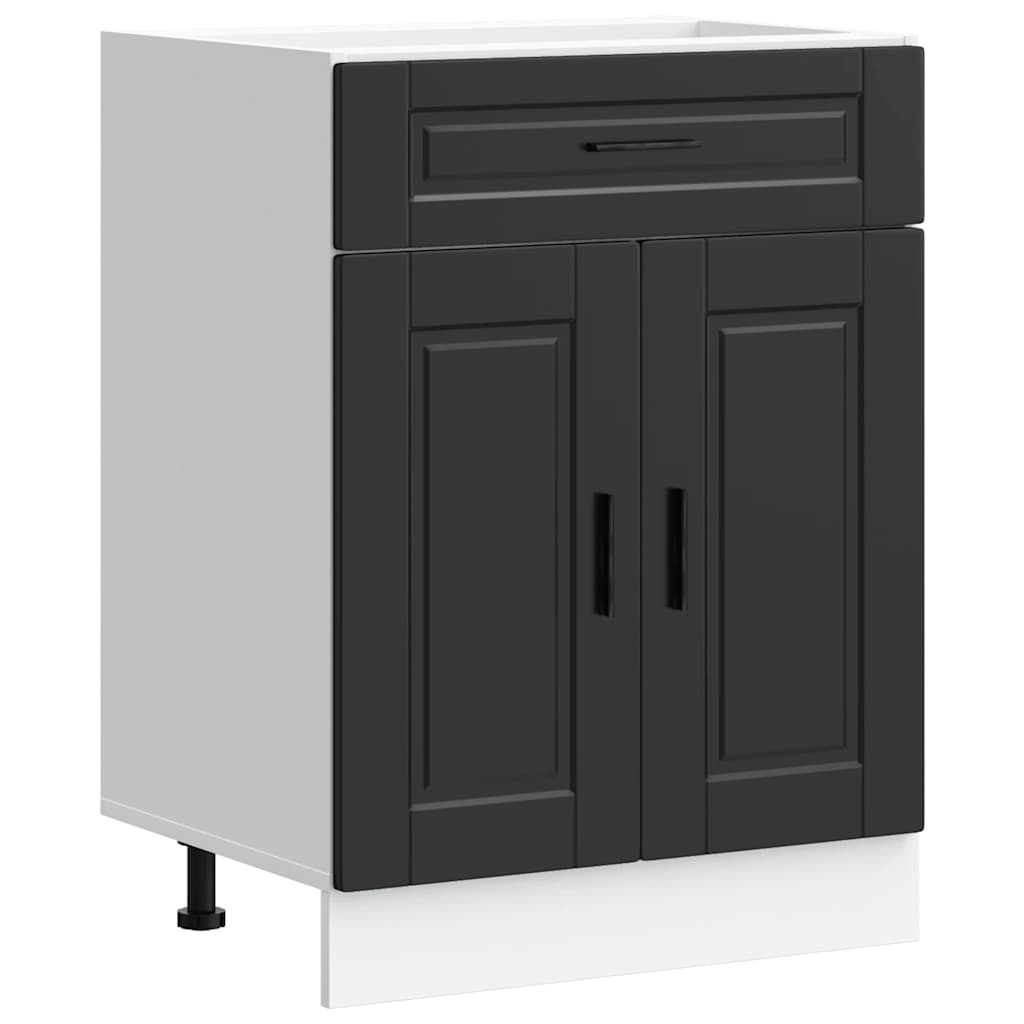 Vidaxl Base Kitchen Cabinet, Porto, Black, Wood-based Material