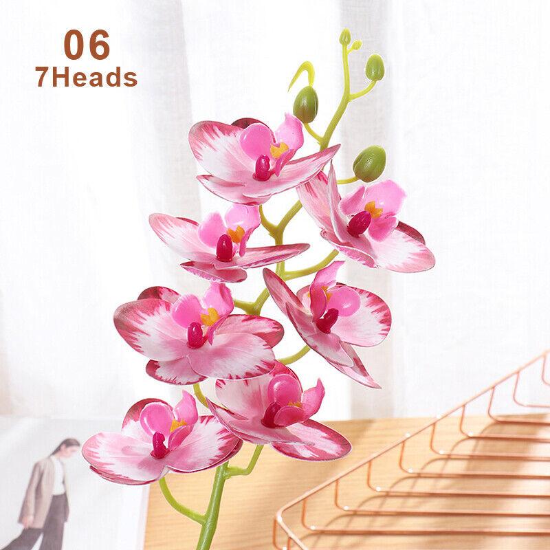 Artificial Butterfly Orchid Flower Bunch Fake Phalaenopsis Wedding Party Decor