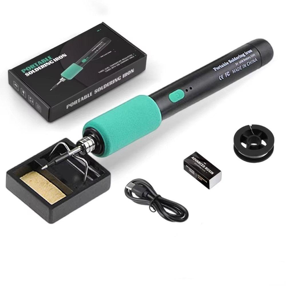Type-C Interface Electric Soldering Iron 15W Heater Soldering Tip Soldering Wire