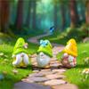 6Pcs Miniature Resin Gnomes Set Fairy Garden Statues For Outdoor, Indoor, Office Desk,Party Merits, Plant Pots And Gift