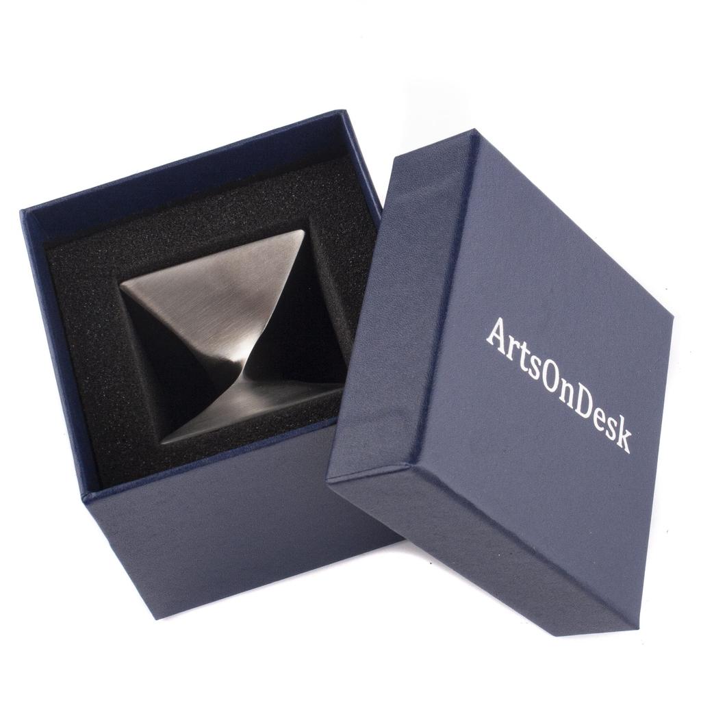 ArtsOnDesk Modern Art Paperweight Stainless Steel with Satin Patent Perfect as a Calligraphy Gift or ST206B, Finish, Pending, Figurine.