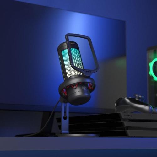 TONOR TC320 Gaming Microphone, USB Microphone with RGB/Gain Control, for Streaming, Podcasting, Recording, Twitch, YouTube, and Discord, Condenser Com