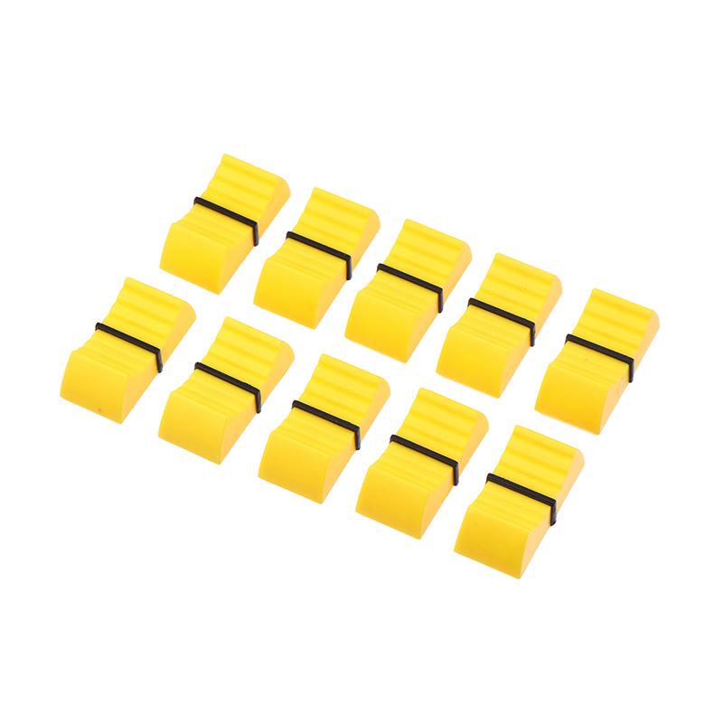 10PCS Plastic Touch Sensitive Fader Knob Caps For Mixer Desk Ribbed Slider Switch Key Caps Push Mixer Knob Cap