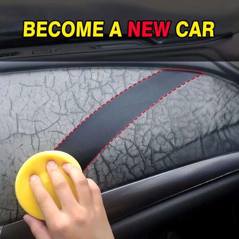 Multi functional plastic paste, renovating interior, updating car exterior plastic panels, brightening dashboard, seats, blacken