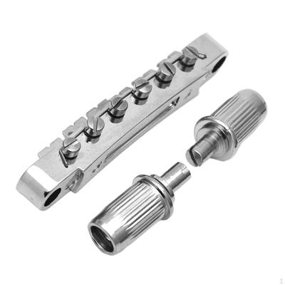 Electric Guitar Bridge with Studs Chrome Lightweight Replacement LP Style