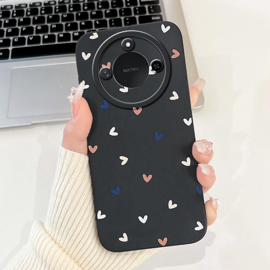 Phone Case For Honor X9c Smart 5G Pretty Girl Flower Printed Soft Silicone Back Cover For Honor X9C X9cSmart Cases Bumpers