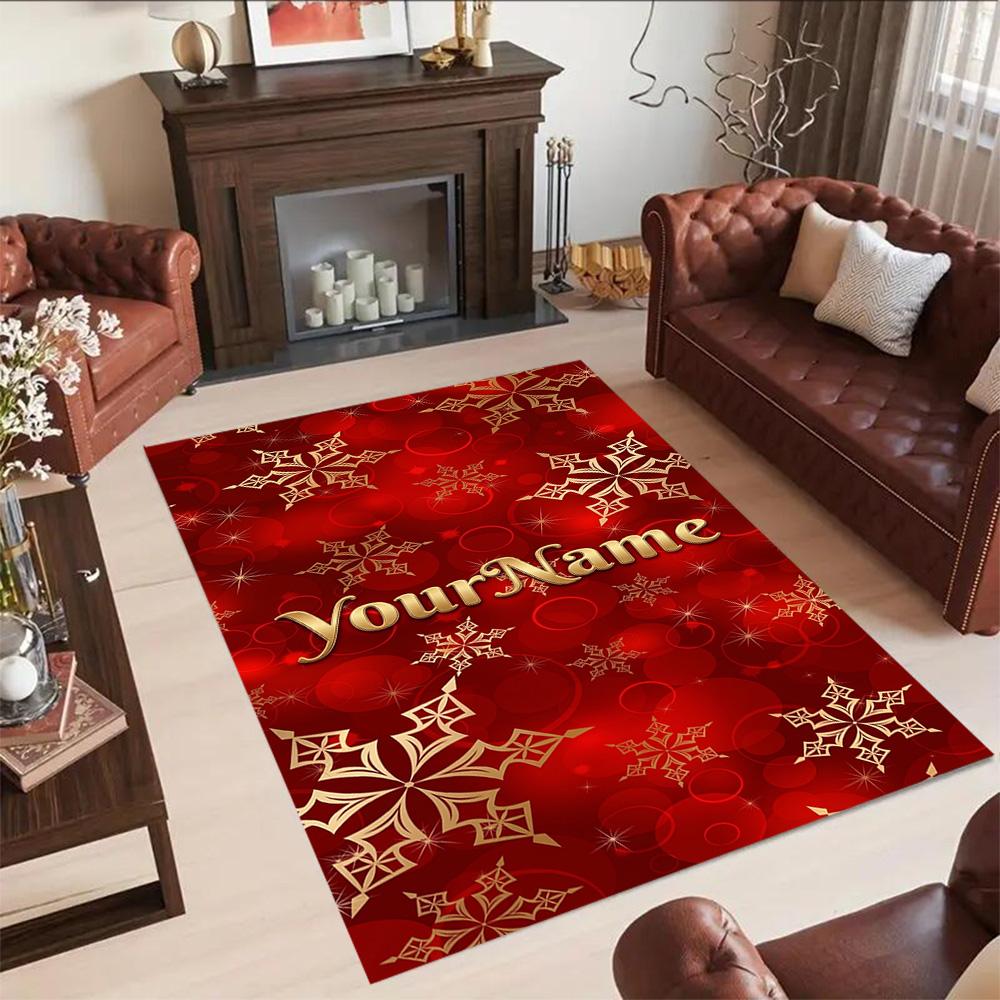 Rose Customized Name Carpet Suitable for Playrooms Outdoor Dining Room Hallway Antislip Carpet Decorate Offices Perfect Gift for Women/Men