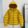 Early spring new cotton-padded clothes, ribs, cotton clothes, short fashion thermal hooded thermal jacket, yellow light and trendy