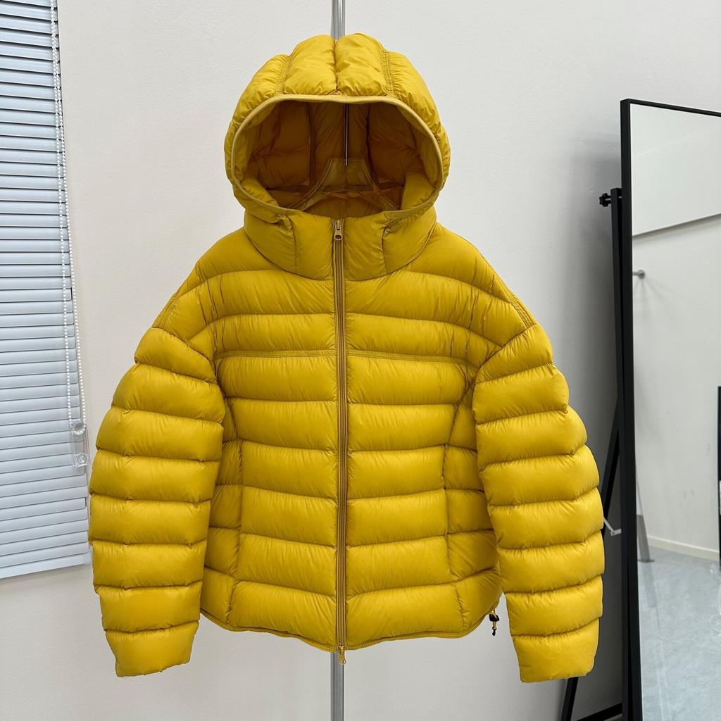 Early spring new cotton-padded clothes, ribs, cotton clothes, short fashion thermal hooded thermal jacket, yellow light and trendy