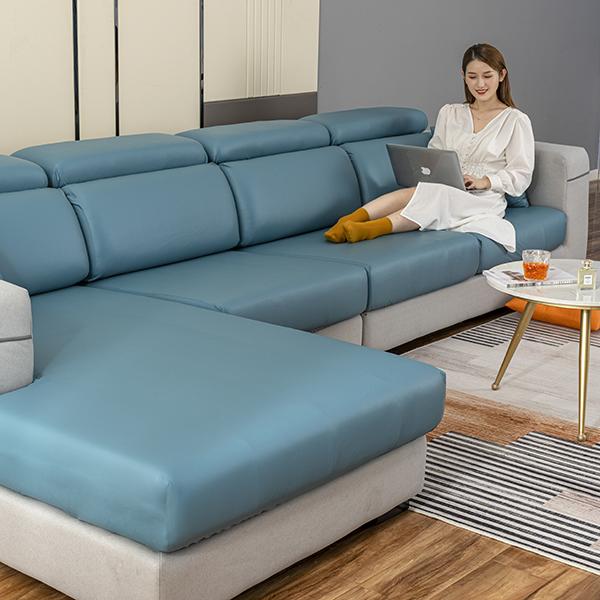 Buy PU FauxLeather Sofa Seat Cushion Cover Waterproof Removable