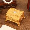 New rectangular jewelry box retro creative diamond-encrusted light luxury jewelry box home niche exquisite design storage box