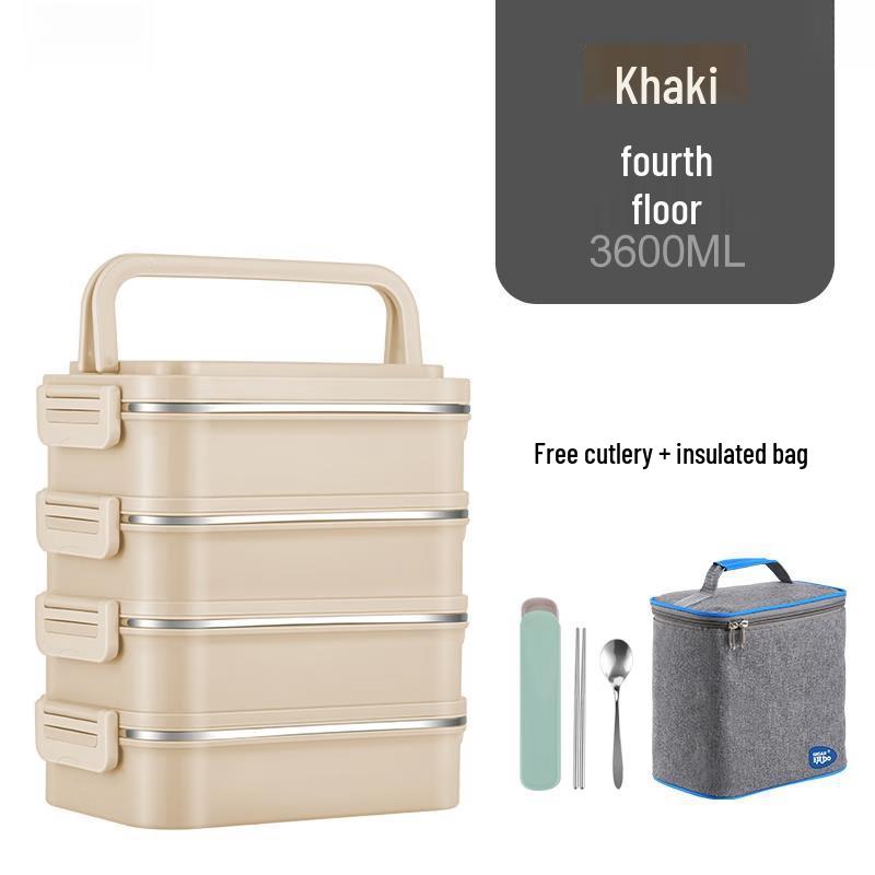 Ru Han 304 Stainless Steel Multi-Layer Insulated Lunch Box