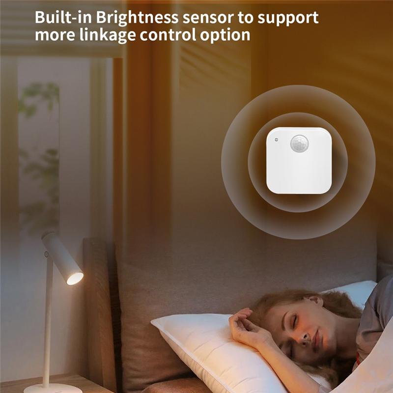AT19-3 In 1 Tuya Zigbee Human Presence Sensor With Bracket Intelligent PIR Radar Brightness APP Control Smart Home Devices