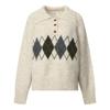 GGPX New York Button Collar Argyle Knit Gpakp026b