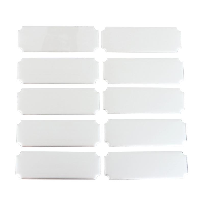 10Pcs High-Quality Laser-Engraved Blank Labels, Desk Nameplates, Metal Strips With Adhesive Backing, For Diy Use