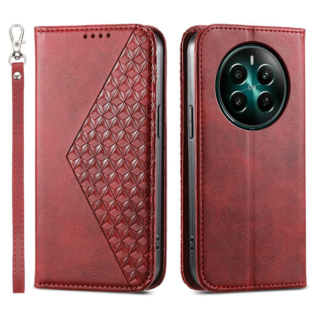 For Realme 12 4G/12+ 5G/Narzo 70 Pro 5G Wallet Case PU Leather Phone Cover Mobile Accessories
