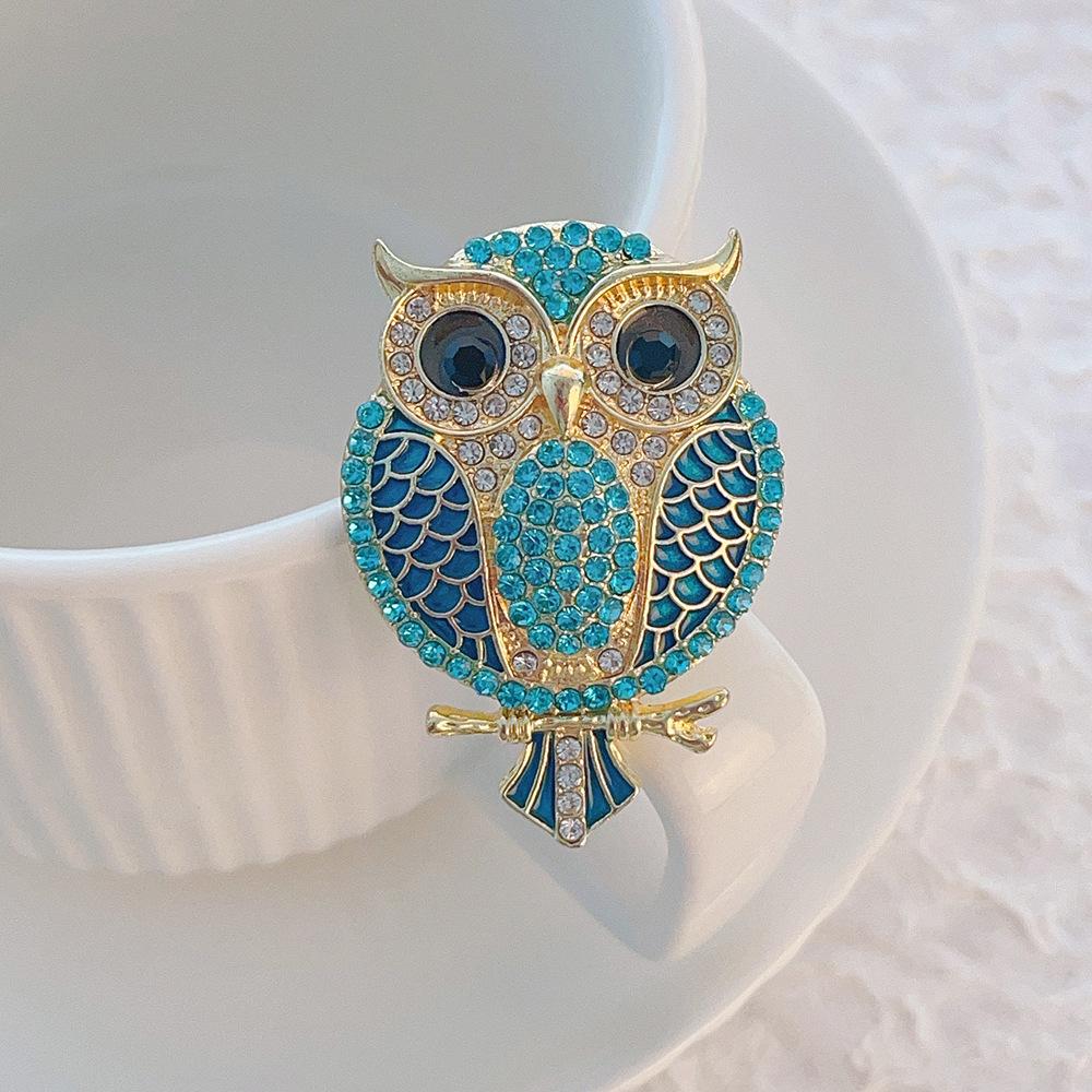 European and American New Cute Owl Animal Brooch, Versatile Decorative Fashion Corsage Brooch