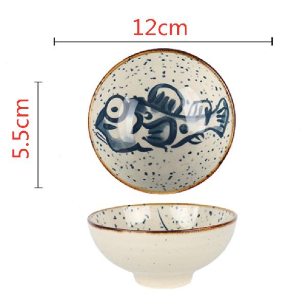 Japanese household ceramic rice bowl noodle bowl soup bowl dessert bowl Korean ice bowl creative retro tableware hat