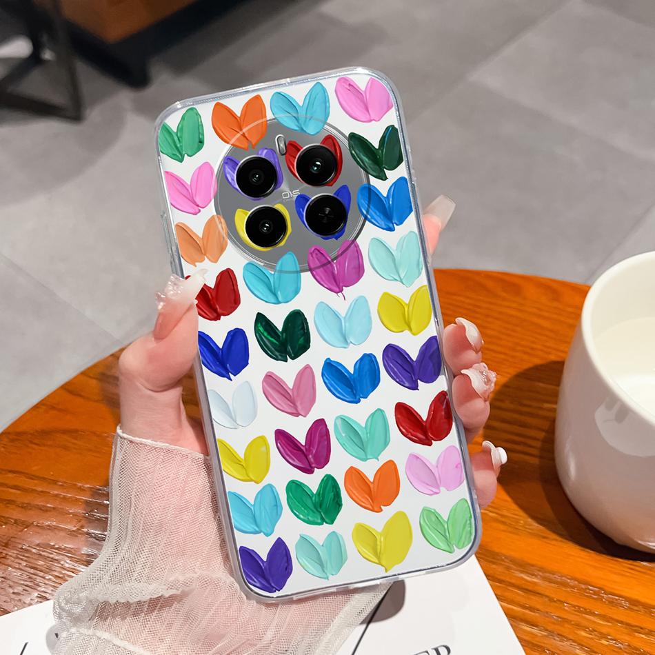 For Oppo Realme 12 Pro Plus Case For Realme12 4G 5G Phone Cover Cute Anime Transparent Soft Slim Protective Bumper Funda Coque