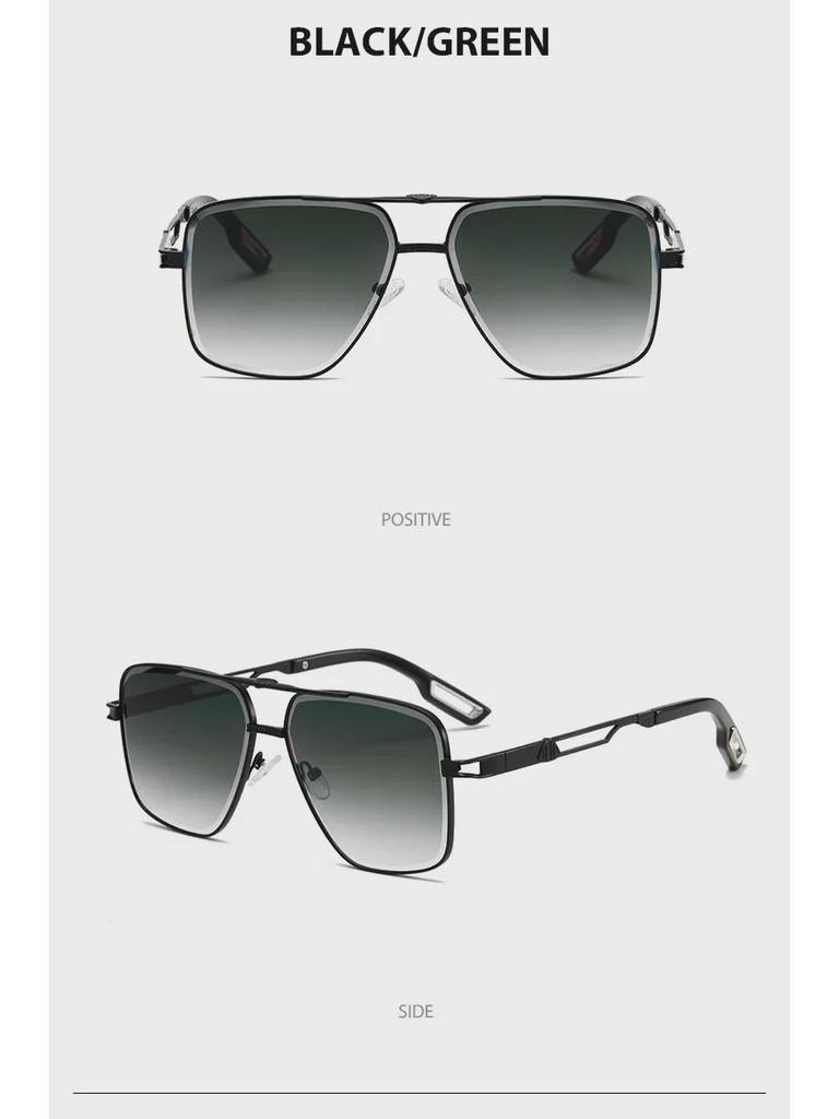 2273 Retro UV400 Double Beam Aviator Sunglasses - European & American Sports Style