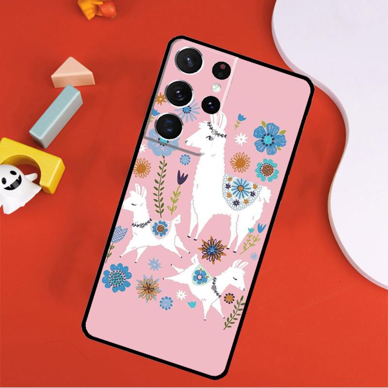 alpaca Llama Phone Case For Samsung Galaxy S25 Ultra S24 Ultra S9 S10 S20 S21 S22 S23 Plus S24 FE Cover