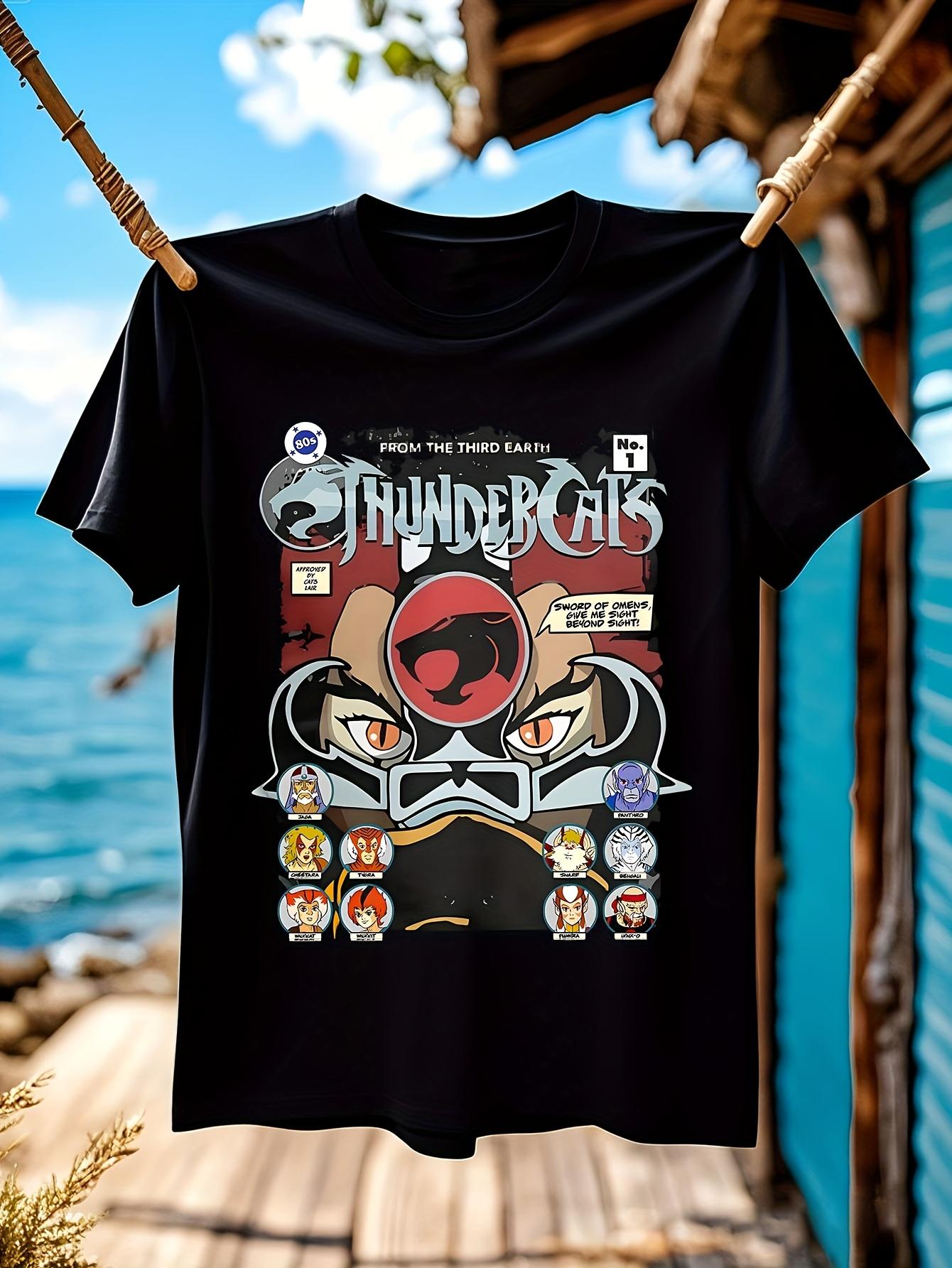 Thundercats Vintage 80s Retro Anime Graphic Tshirt LionO ... S