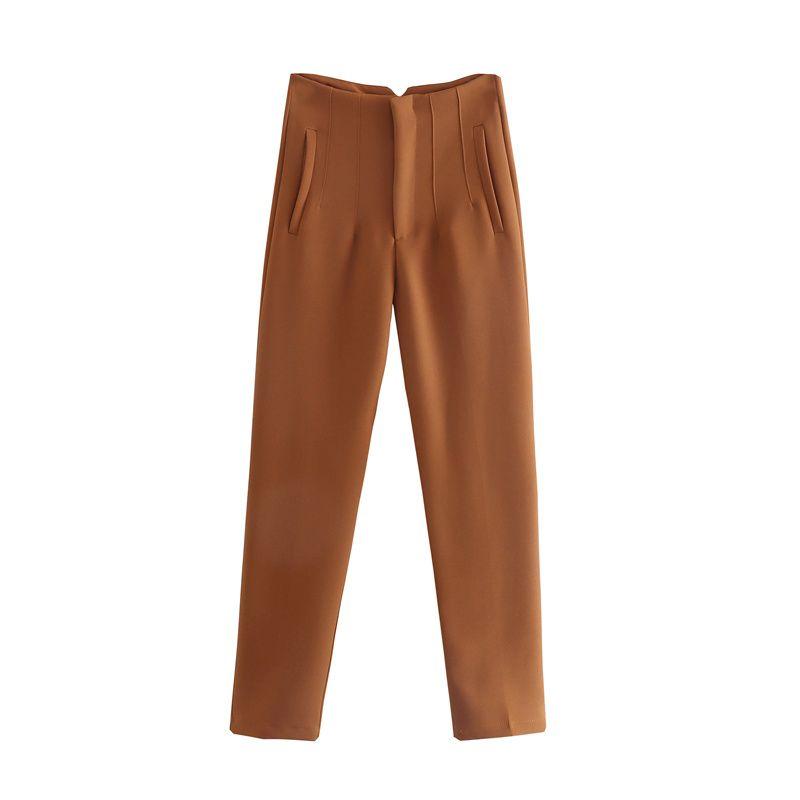Cigarette Pipe Commute Leisure Candy Color Slim Looking Ankle-Length Pants