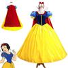 Enchanting Snow White Women Costume Princess Dress With Bustle And Headband For Halloween