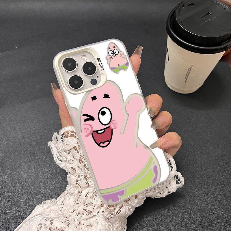 SpongeBob SquarePants phone case for 16/15/14/13 Pro models, compatible with all iPhone 12/11 Pro Max models, Instagram style.