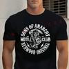 Euro Size Sons Of Anarchie Soa Redwood Original Moto Club Cotton Moto T-Shirt Fashionable Casual Summer Tee