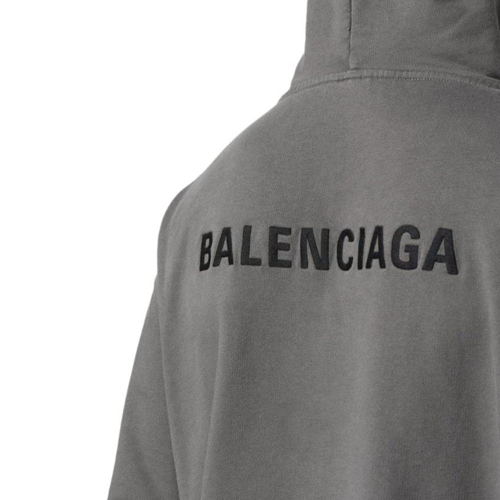 Balenciaga Back Hoodie Medium Fit 'Grey' Men's 600583TNVH11227