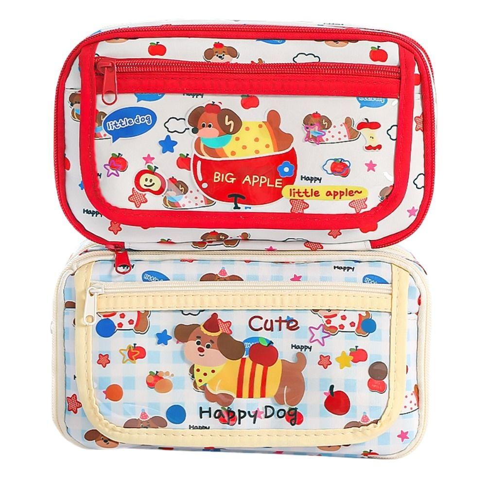 Large Capacity Stationery Storage Bag Cosmetics Storage Pen Pencil Case  Student