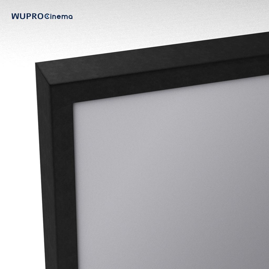 Tela de Projeção de Moldura Fixa Wupro Cinema Gallery 92" Cristal Preto ALR Rejeição de Luz Ambiente Para Longo Alcance