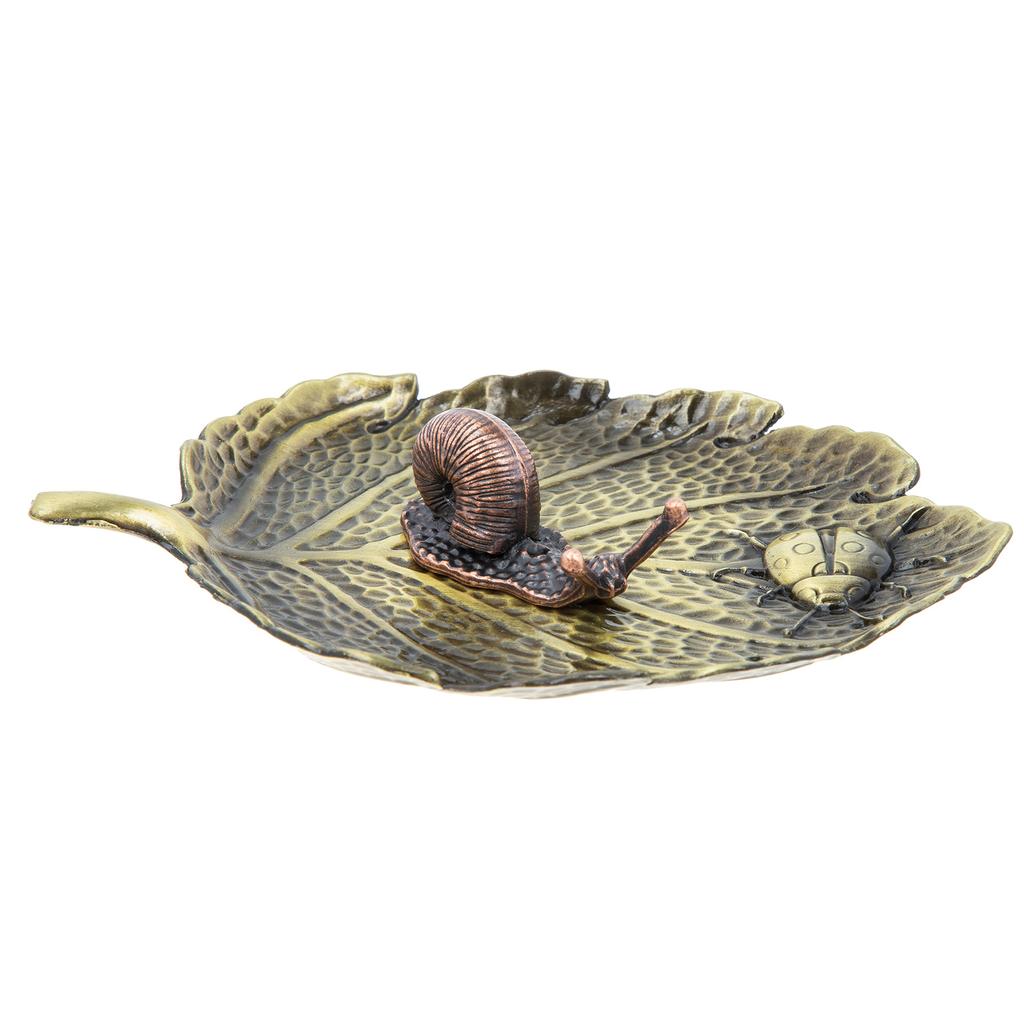 Chinese Decor Snail Leaf Scented Cuttings Incense Holder Household Burner Chic Zinc Alloy