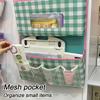 Cartoon Wall Hanging Storage Bag Foldable with Pockets Hanging Baskets 3 Layer Grid Hanging Bag for Dormitory Bedroom