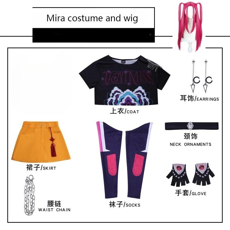 IN STOCK Size 110cm-150cm Huntrix Rumi Zoey Mira Cosplay Costume K-pop Demon Hunters Cosplay Idol Roleplay Halloween Outfit