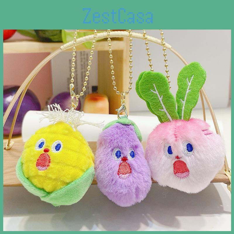 Adorable Keychain Plush Set With Scream Veggie Designs Perfect For Couples Friends And