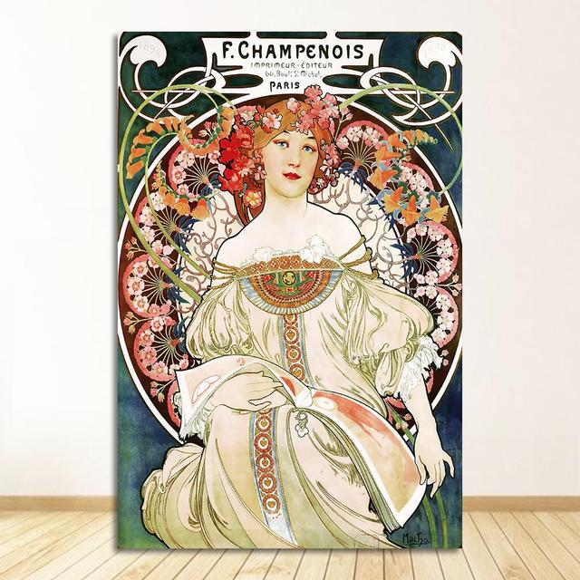 Nouveau Posters and Prints Fine Replica Wall Art Painting Pictures for Living Room Home Decor Alphonse Mucha Large Vintage Art