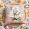 Cute Sarah Kay Girl Cushion Cover Short Plush Double-Sided Printing Home Machine Washable In Warm Winter Pillow Cover