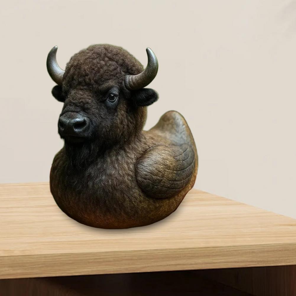 Owl Figurine Resin Wildlife Ornament Wildlife Duck Figurine Resin Sculpture Eagle Buffalo Duck Ornament Nature Lover’s