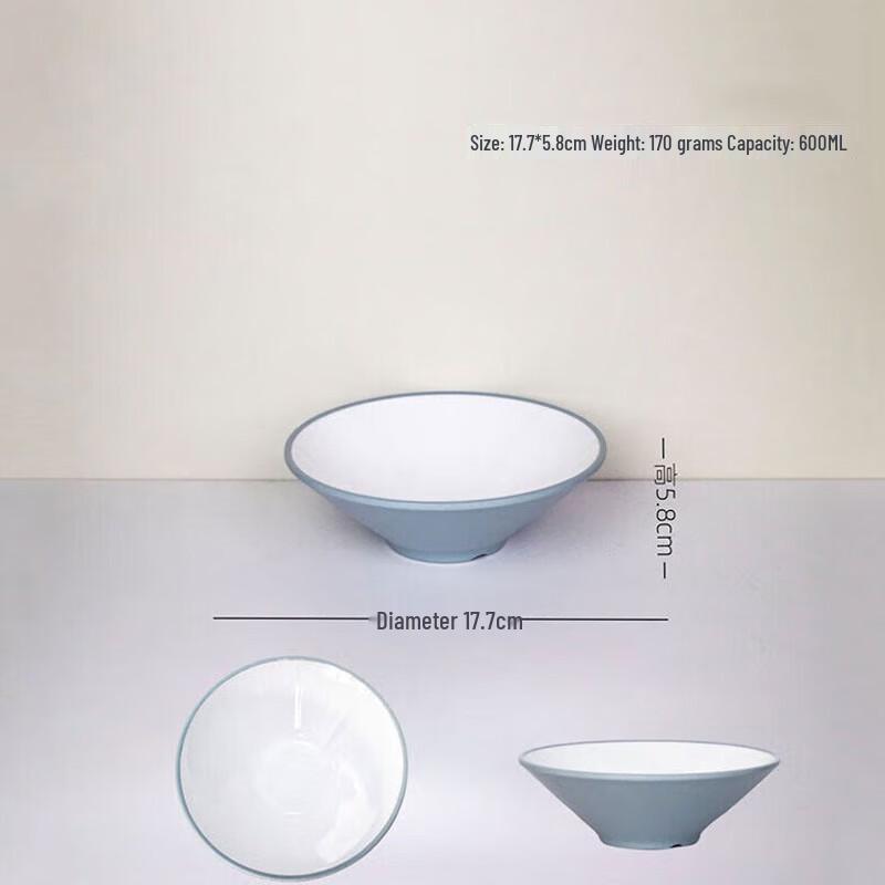 KangFuTao A5 Melamine Dual-Tone Commercial Noodle Bowl
