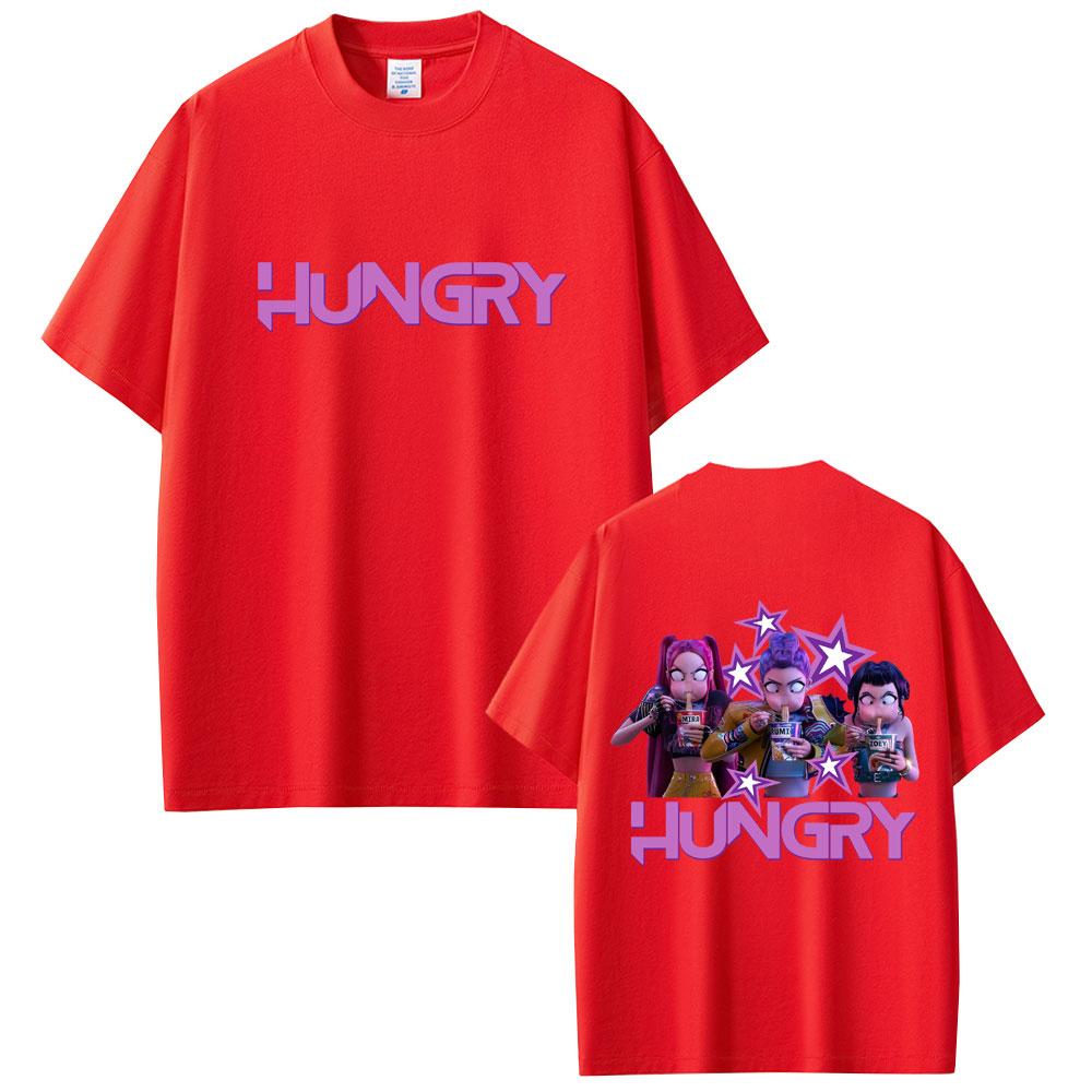 Kpop Demon Hunters T-shirt Cute Funny Rumi Mira Zoey Eat Ramen T Shirts Summer Men Women Fashion Trend Streetwear Tops