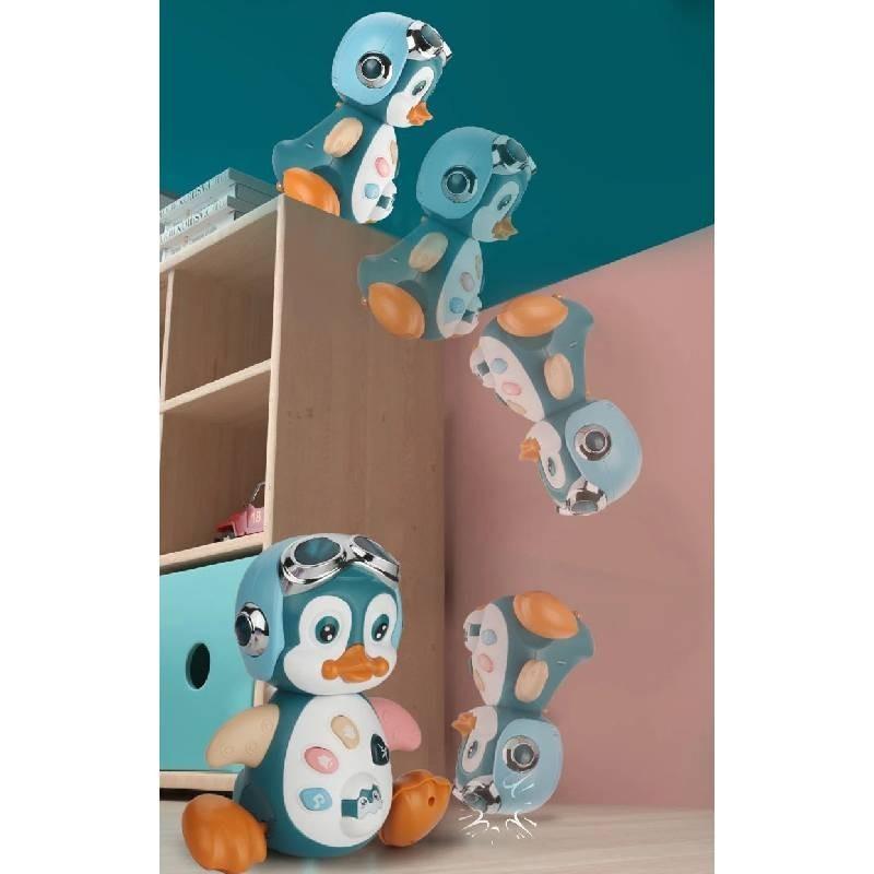 Adorable Electric Wobbling Penguin Toy With Lights And Music For Early Education