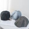Forward Cap Newsboy Caps Y2k Painter Hat Vintage Plaid Berets  Student